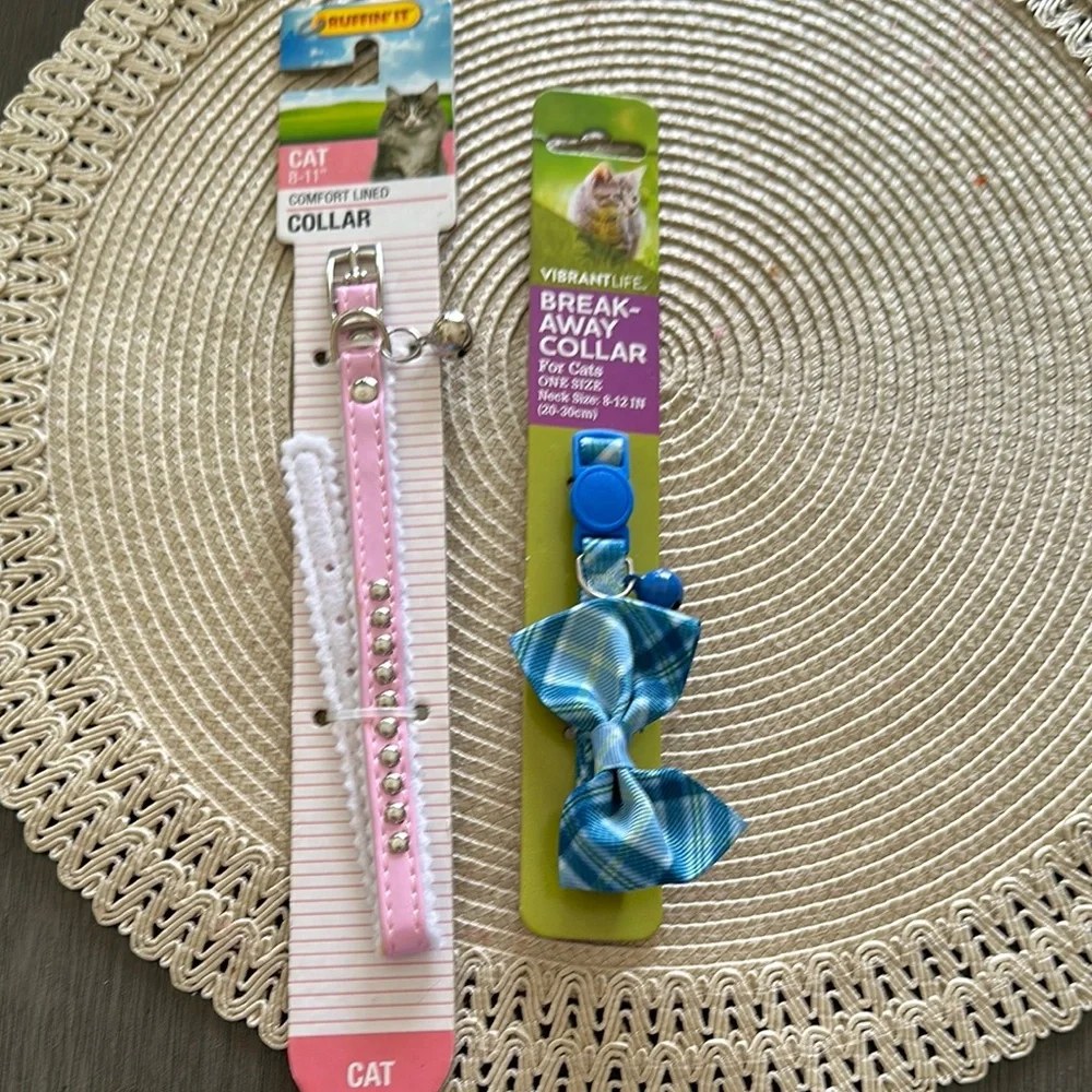 Vibrant Blue Plaid Break-Away Collar for Cats
